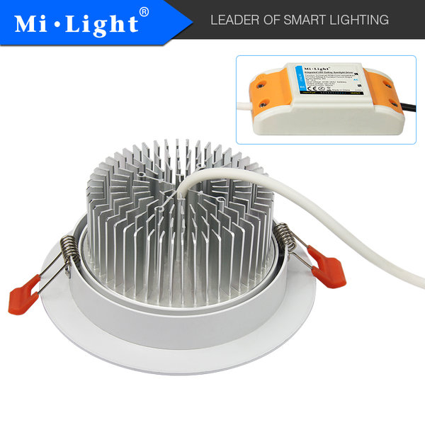 Mi-Light FUT062 LED Einbaustrahler schwenkbar 9W RGB-CCT Ø135mm