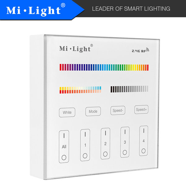 Mi-Light MiBOXER B4 2.4Ghz 4-Zonen Wandsteuerung RGB-CCT - Batterie